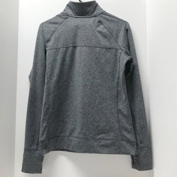 PINK Victoria's Secret Heather Gray & Black 1/4 Zip Pullover - Picture 3 of 12